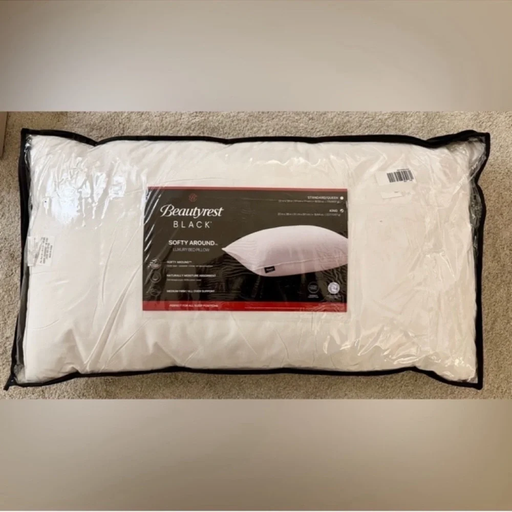 🎉LAST CHANCE🎉2PC BEAUTYRESI BLACK Luxurious 20x36 Down And Feather Blend Pillows
